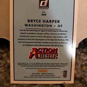 2019 Donruss Acton Allstars Bryce Harper Card
